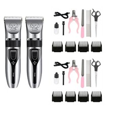 Electric Pet Dog Cats Grooming Clippers Low Noise Cordless Shaver Trimmer Kit