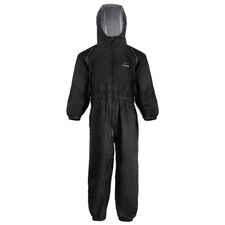 ZORAX 4Y-14Y Black Kids RainSuit Waterproof Boys Girls Rain Suit Overalls