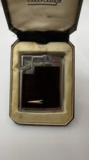 Vintage Ronson Varaflame Lighter,Rare Brown Tortoiseshell Lacquer,Box,Working