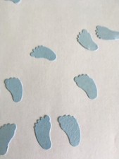 Blue Baby Feet Cut Outs, Scrapbooking, Crafts, Embellishments X 100 Pairs