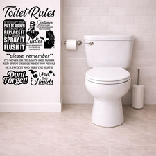 Toilet Rules Quote Wall