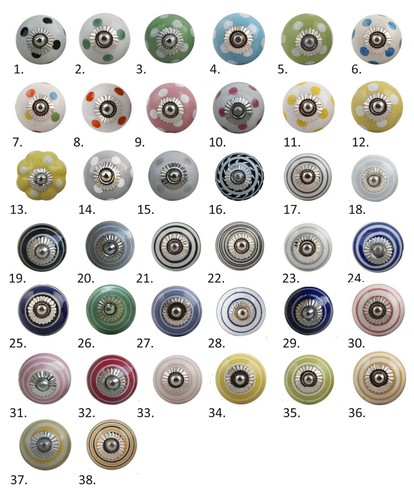 Ceramic cabinet knobs - ceramic, spots