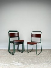 🚚 We Deliver - 20 Available - Vintage Bauhaus Stacking Chairs - Cafe Bar
