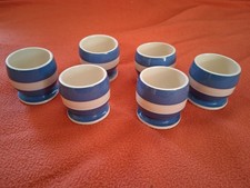 Cornishware Egg Cups (x6)