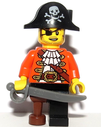 Lego pirate captain minifigure - pirate,