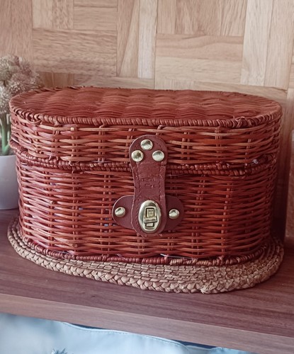 Vintage woven rattan wicker - vintage,