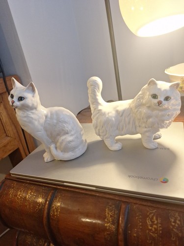 Beswick white cats - beswick,