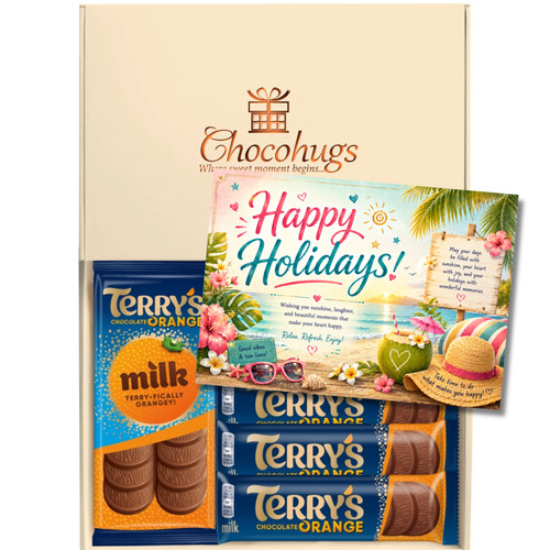 Chocohugs happy holidays - "happy, holidays"
