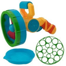 Handheld Fan Turbo Bubble Maker Machine Blower Gun Toy & Solution