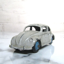 Dinky Toys 181 VW Volkswagen Beetle Car (1956-59) Original Grey Paint Blue Hubs