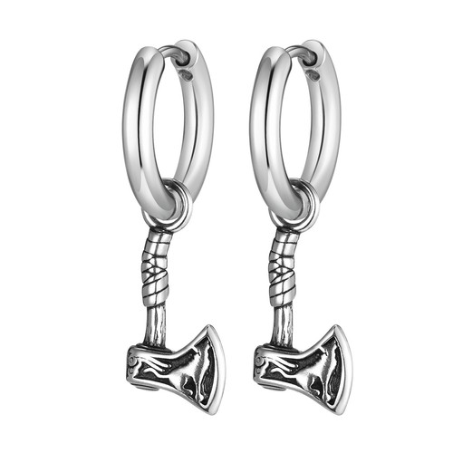 Viking axe hoop earrings - hoop,