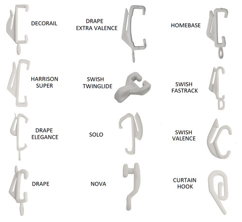Curtain rail track gliders - curtain,