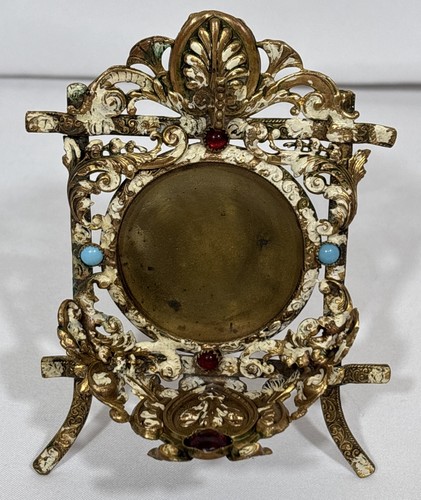 Antique jeweled enameled brass - antique,