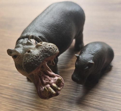 Schleich plastic hippopotamus - plastic,