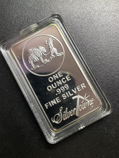 1 OZ. Silver Towne prospector SILVER Plated BAR .999 FINE SILVER, rising son,