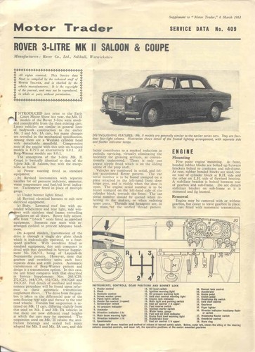 Rover litre ii saloon - p5, mk