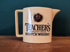 Teachers Highland Cream Scotch Whisky Burleigh Ware Ceramic Water Jug Breweriana