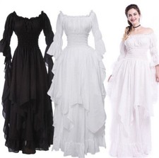 Victorian Medieval Dress Renaissance Gothic Women Cosplay Costume Princess Gown