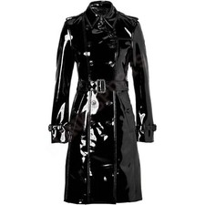 Women Trench Vinyl Shiny