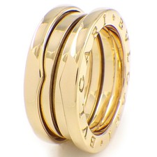 BVLGARI Ring B.zero1 3 Band Logo Spiral 750(18K) Yellow Gold #53 US6.25