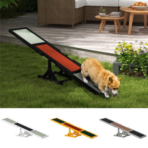 Pawhut wooden pet - wooden, seesaw