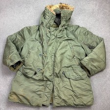 N 3B Jacket Adult Large Green Army Extreme Cold Parka Snorkel Outdoors Mens*