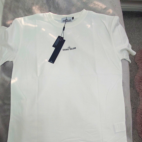 Stone island white graphic - island,
