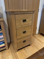 Rustic Solid Oak 3 Drawer