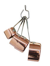 Chabrias. Ltd 4 Rose Gold/Copper Measuring Cup Pan  High Quality Kitchen Cups