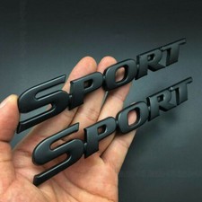 2Pcs Black Sport Logo Sticker