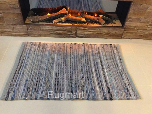 Denim blue grey handmade eco - blue,