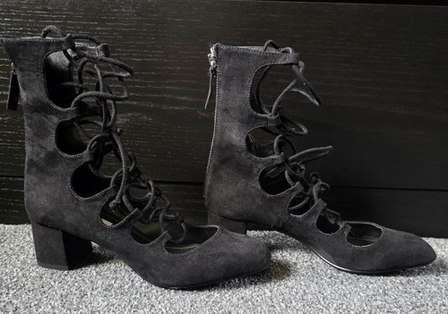Zara basic black faux suede - zara,