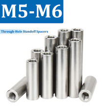 Aluminium Standoff Spacers Through Hole Round Cylinder M5 M6 Length 10mm - 100mm
