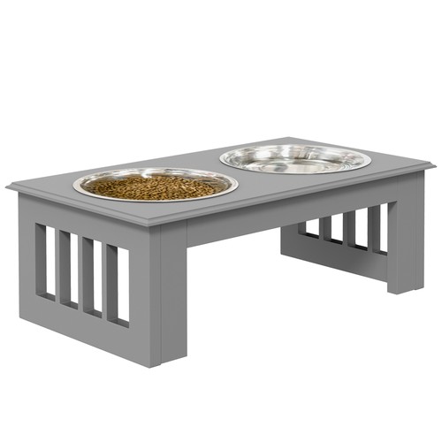 Pawhut raised dog bowls - pawhut, pet