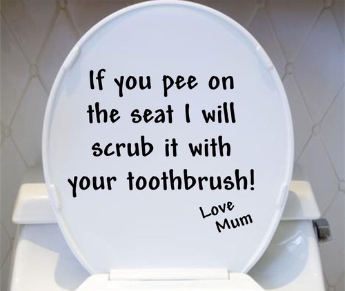 You pee the seat funny - on,