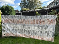 Next curtains, 53 x 90 (135cm x 229cm), zebra print, orange and grey stripes