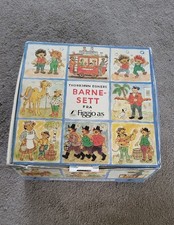 Vintage Thorbjørn Egner Barnesett Fra Figgjo Set Plate Bowl Cup Norwegian Boxed