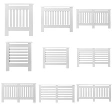 White Radiator Cover Grill Shelf Cabinet MDF Wood Traditional Furniture S/M/L/XL