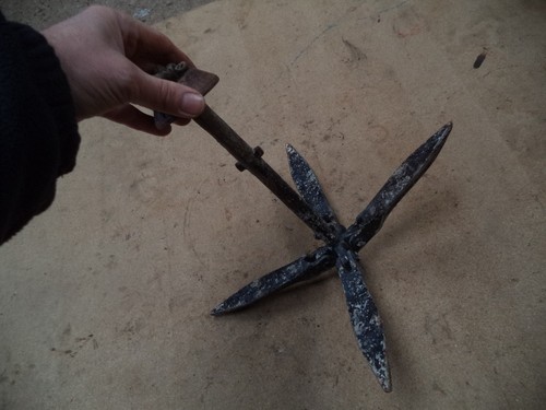 Boat anchor galvanised marine - boat,