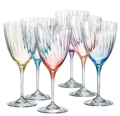 Bohemia crystal set red - set, 6