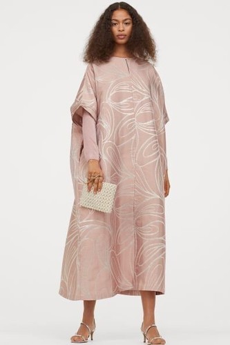 Powder pink kaftan s - pink,