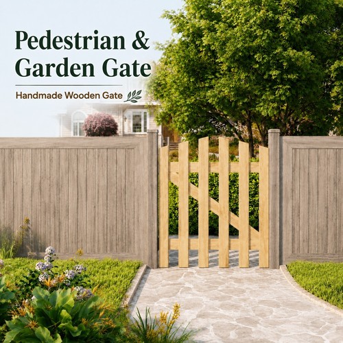Wooden garden gate pedestrian - garden,