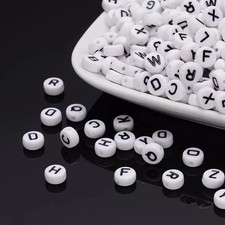  100 Alphabet White Letter
