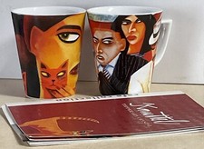Soho & Fruits of Love-Ginger Cat Side Eye-Cups-Mugs-Graham Knuttel-Lot of 2