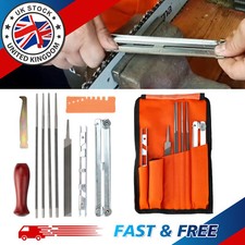 11PCS Chainsaw Sharpening File Filing Kit Chain Sharpen Saw Files Tool For Stihl