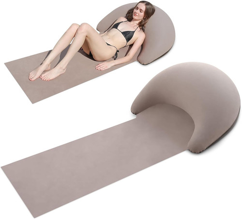 Beach mat with inflatable - beach,