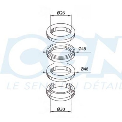 Steering bearing kit for