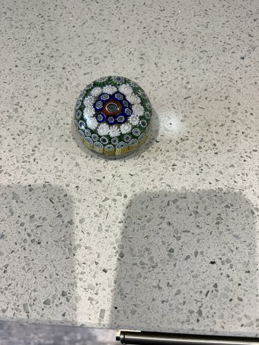 Millefiori glass paperweight - millefiori,