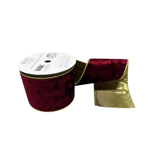Wired velvet ribbon with - ribbon,
