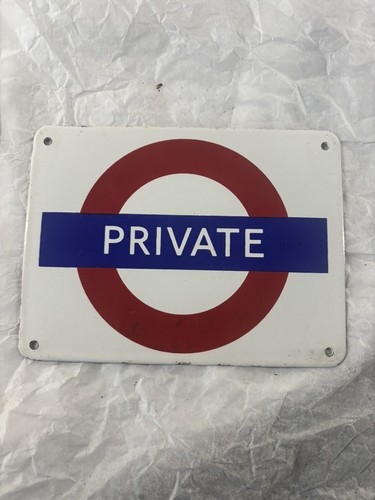 Vitreous enamel sign - vitreous,